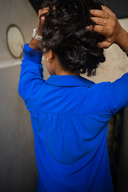 Robe midi Bleu