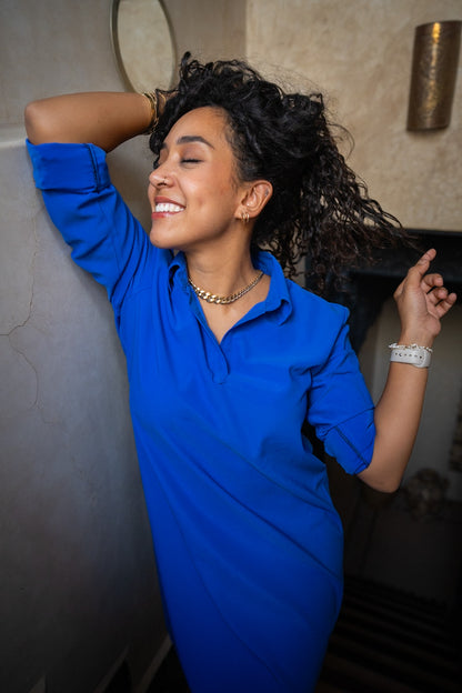 Robe midi Bleu